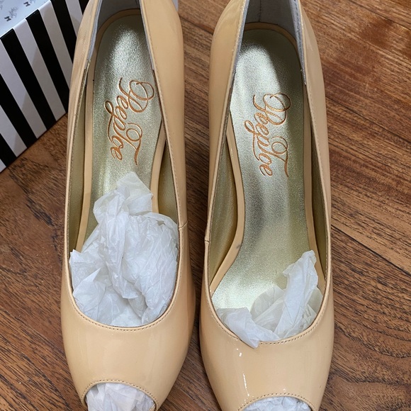 PEEP TOE Miss Lolita nude heels size 39 - Picture 7 of 7